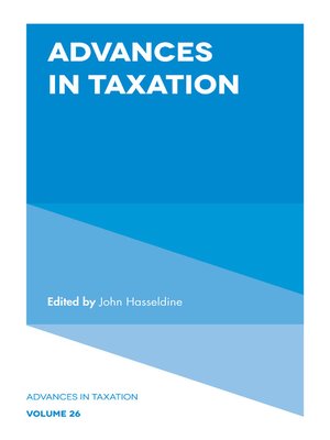 cover image of Advances in Taxation, Volume 26